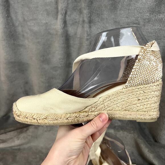 Castaner Carina Wedge Heel Sandals Womens 7 Sand Rope Sole Resort Vacation - Picture 15 of 16